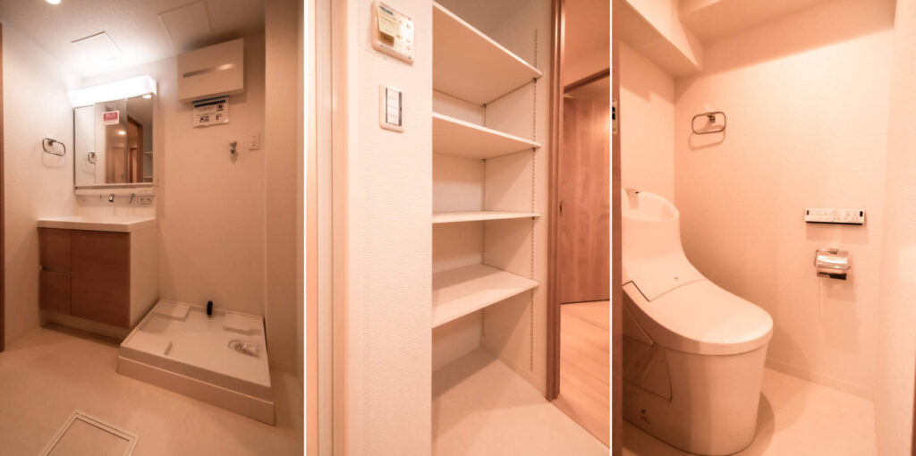 横須賀　中古マンション　洗面室　洗濯機置き場　トイレ
